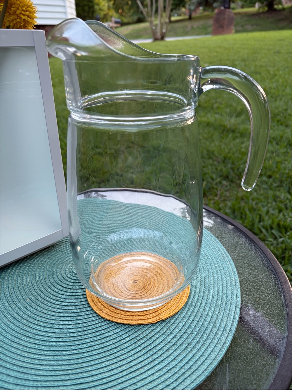 Rare Vintage Arcoroc Tivoli Glass Pitcher Made In France